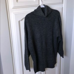 Soft Knit Gray Turtleneck Sweater